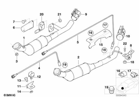Sechseckschraube für BMW E46, E53 (OEM 07119913019). Original BMW