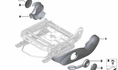 Embellecedor exterior derecho OEM 52102757640 para MINI R55, R56, R57, R58, R59, R61. Color negro carbono. Compatible con versiones Cooper. Original MINI.