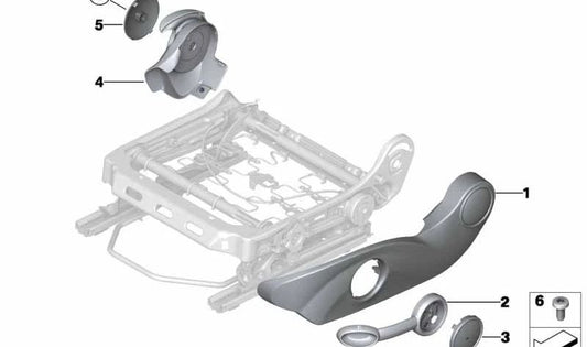 Tapa interior color negro carbono OEM 52102752631 para MINI R55, R56, R57, R58, R59, R61. Original MINI.