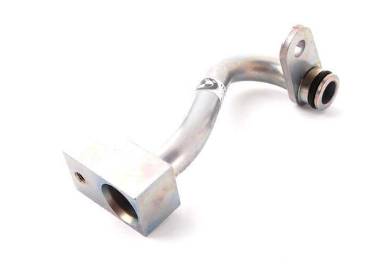 Tubo de retorno del radiador de aceite OEM 17227558467 para BMW E60, E61, E63, E64 (540i, 550i). Original BMW.
