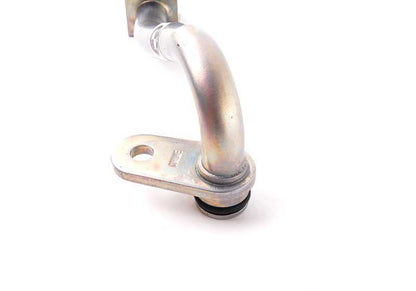Tubo de retorno del radiador de aceite OEM 17227558467 para BMW E60, E61, E63, E64 (540i, 550i). Original BMW.