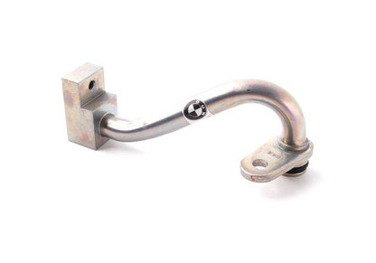 Tubo de retorno del radiador de aceite OEM 17227558467 para BMW E60, E61, E63, E64 (540i, 550i). Original BMW.