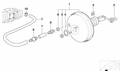 Válvula antirretorno OEM 34331151533 para BMW E21, E36, E12, E28, E24, Z3. Original BMW.