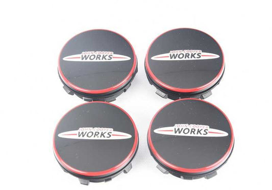 Tapacubos fijo JCW OEM 36122469710 para MINI F54, F55, F56, F57, F60. Tapacubo central John Cooper Works que no gira con la rueda, protege la llanta y mejora el diseño. Original MINI.