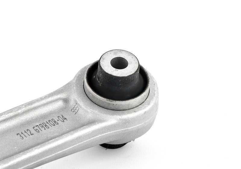 Brazo de suspensión inferior con cojinetes de goma derechos para BMW Serie 5 F07, Serie 7 F01, F02 (OEM 31126798108). Original BMW