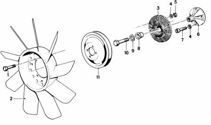 Brida de refrigerante OEM 11521259805 para BMW E21, E12, E24, E23. Original BMW.