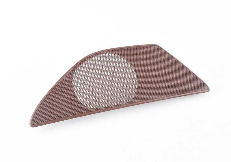 Tapa embellecedora altavoz puerta izquierda OEM 51417261931 para BMW F10, F11 (todos los modelos compatibles). Color marrón canela. Original BMW.