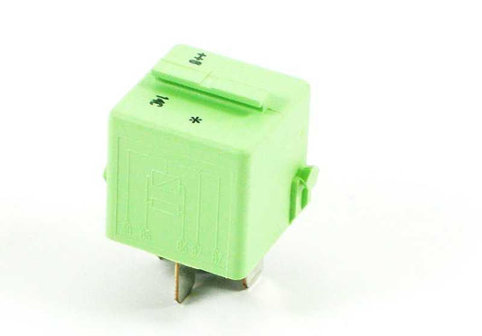 Relé de cierre verde/blanco OEM 61368373700 para BMW E81 (116i, 118i, 120i). Compatible con modelos de 2007 a 2011. Recambio original BMW.