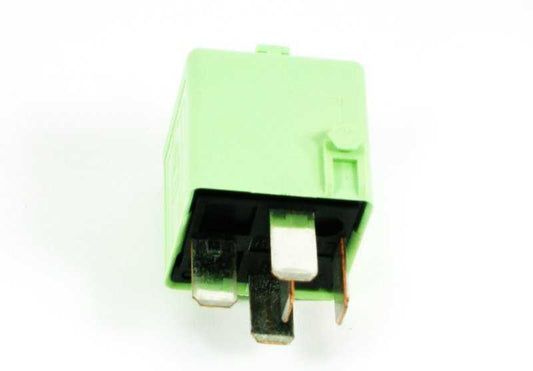 Relé de cierre verde/blanco OEM 61368373700 para BMW E81 (116i, 118i, 120i). Compatible con modelos de 2007 a 2011. Recambio original BMW.