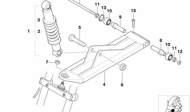 Tornillo hexagonal M10x55 OEM 07119915603 para BMW Motorrad {C1, R 100 GS, R 100 GS PD, R 100 R, R 80 GS, R 80 GS PD, R 80 R}. Original BMW.