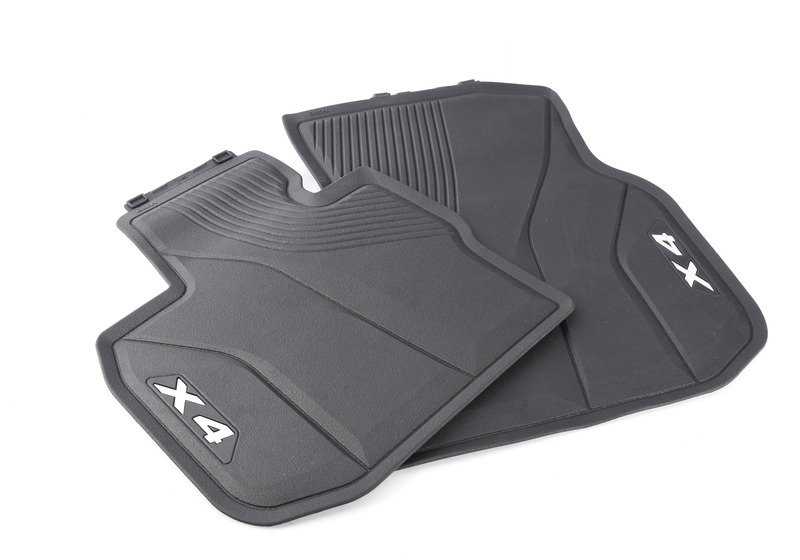Alfombrillas delanteras todo clima OEM 51472451585 para BMW X4 G02, X4 G02 LCI, X4 M F98, X4 M F98 LCI. Original BMW.