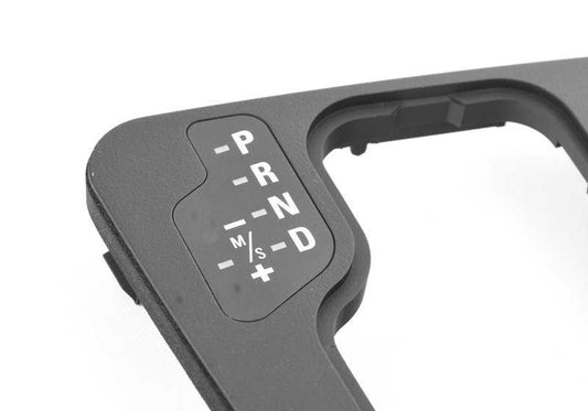Embellecedor palanca selectora Steptronic para BMW Serie 3 E46 (OEM 51167060677). Original BMW