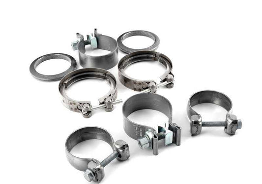 Kit de fijación escape M Performance OEM 18302409610 para BMW F87 M2, F80 M3, F82/F83 M4. Compatible con motores S55. Original BMW.