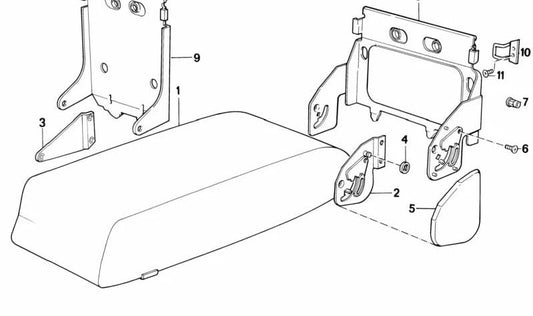 OEM 52208102789 Support gauche pour BMW E34. BMW d'origine.