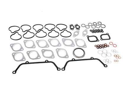 Juego de juntas de culata sin amianto OEM 11120392976 para BMW E60, E61, E63, E64. Compatible con motores específicos de 5 y 6 cilindros. Original BMW.