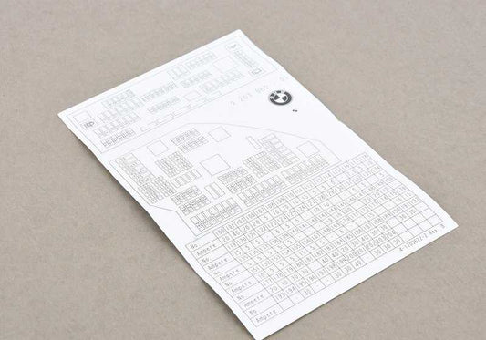 Diagramme des fusibles OEM 71239267980 pour la série BMW 5 (F07, F10, F11), série 6 (F06, F12, F13), série 7 (F01, F02). BMW d'origine