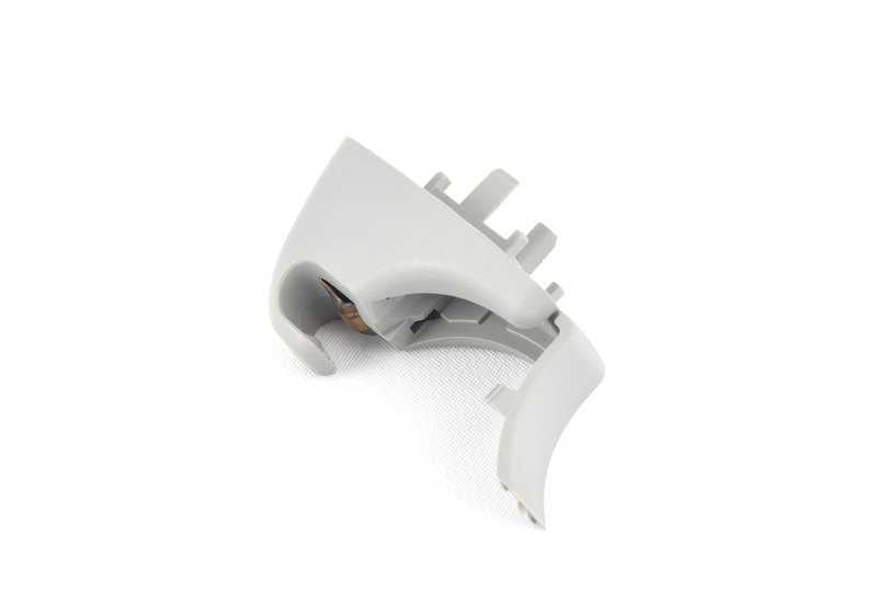 Soporte para visera parasol OEM 51167066647 para BMW Serie 3 (E92, E92N), Serie 5 (E60, E60N, E61, E61N), X3 (F25), X4 (F26). Color gris cielo. Original BMW.
