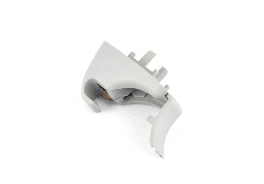Soporte para visera parasol OEM 51167066647 para BMW Serie 3 (E92, E92N), Serie 5 (E60, E60N, E61, E61N), X3 (F25), X4 (F26). Color gris cielo. Original BMW.