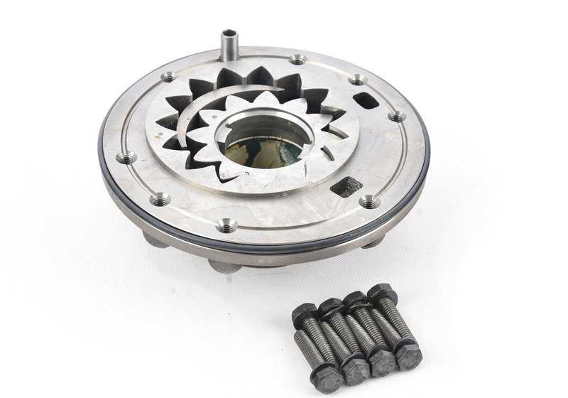 Bomba de aceite OEM 24311218731 para BMW E32 y E31. Compatible con transmisiones ZF 4HP22/24. Recambio original BMW.