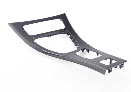 Embellecedor consola central OEM 51169170932 para BMW E93, E93N. Color negro diamante. Original BMW.