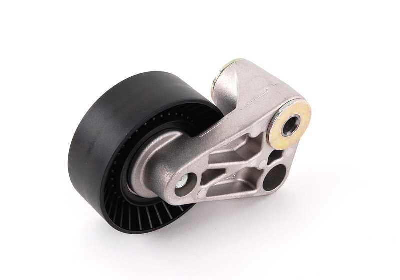 Tensioner pulley with lever for BMW E39, E38, E31 (OEM 11281742859). Genuine BMW.