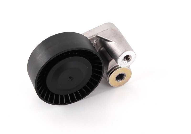 Tensioner pulley with lever for BMW E39, E38, E31 (OEM 11281742859). Genuine BMW.