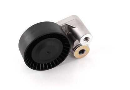Tensioner pulley with lever for BMW E39, E38, E31 (OEM 11281742859). Genuine BMW.