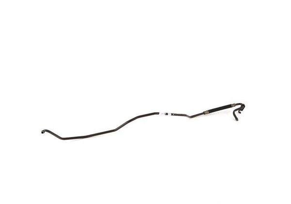 Tubería de retorno del radiador de aceite OEM 17221741806 para BMW E34 530i con cambio automático. Original BMW.
