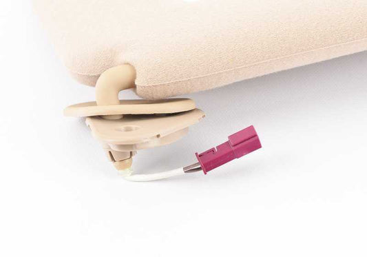 Parasol visor with mirror and right beige color OEM 51168242550 for BMW E39 and E38. Original BMW replacement.