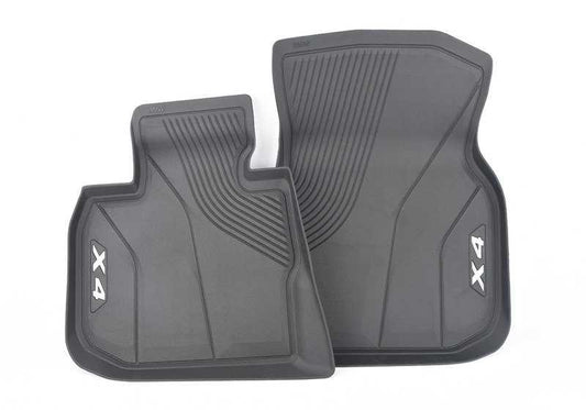 Alfombrillas delanteras tipo cubeta OEM 51472451367 para BMW X4 {F98,G02} (todos los modelos compatibles). Antideslizantes, resistentes al agua y con ajuste 3D. Original BMW.
