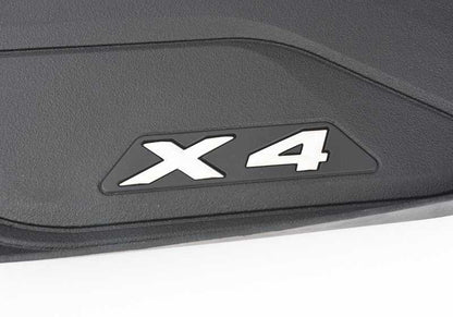 Alfombrillas delanteras tipo cubeta OEM 51472451367 para BMW X4 {F98,G02} (todos los modelos compatibles). Antideslizantes, resistentes al agua y con ajuste 3D. Original BMW.