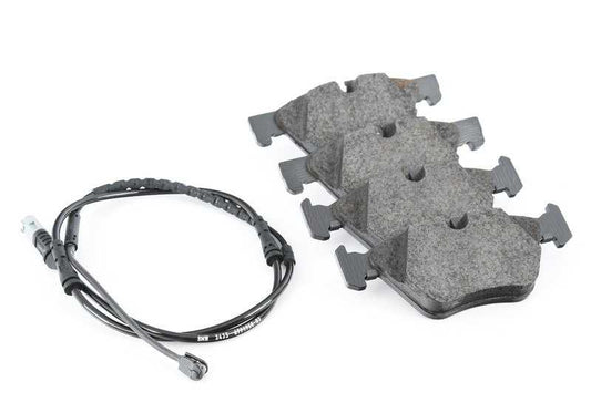 Juego de pastillas de freno con sensor OEM 34112449269 para BMW F10, F11. Compatible con modelos 518d y 520d. Original BMW.