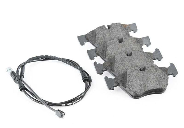 Juego de pastillas de freno con sensor OEM 34112449269 para BMW F10, F11. Compatible con modelos 518d y 520d. Original BMW.