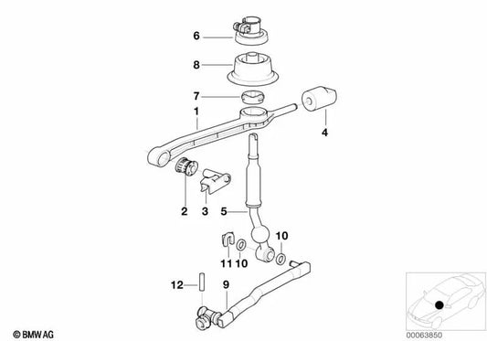 Wechseln Sie den Arm für BMW 3 E46 -Serie (OEM 25111434108). Original BMW