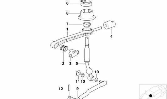 Gear lever rubber support OEM 25111434028 for BMW (E46, E39, E38). Original BMW.