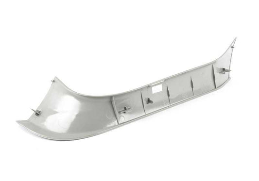 Left interior panel of the OEM rear gate 51497172129 for BMW X5 E70, E70N. Light gray color (Himmelgrau). Original BMW spare.