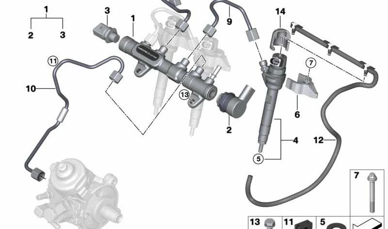 OM ELD EQUIPMENT OEM 13538595369 for BMW F45, F46, F48, F39, F54, F60. Original BMW.