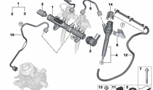 OM ELD EQUIPMENT OEM 13538595369 for BMW F45, F46, F48, F39, F54, F60. Original BMW.