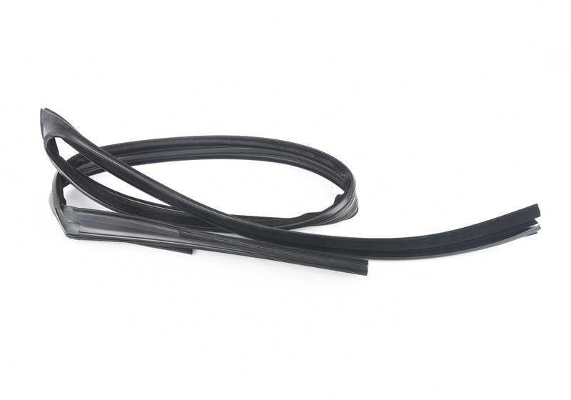 Guía de cristal delantera derecha OEM 51328150402 para BMW E38. Original BMW.