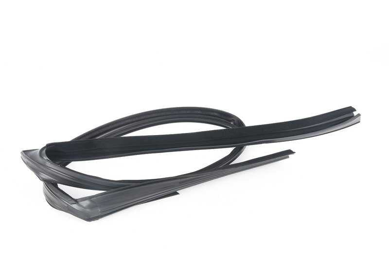 Guía de cristal delantera derecha OEM 51328150402 para BMW E38. Original BMW.