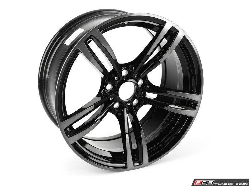 Llanta de aleación ligera 19" 9J ET29 Jet Black bicolor (M radios dobles estilo 437) OEM 36112284550 para BMW M2 F87, M3 F80, M4 F82/F83... y más. Original BMW.