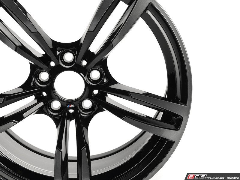 Llanta de aleación ligera 19" 9J ET29 Jet Black bicolor (M radios dobles estilo 437) OEM 36112284550 para BMW M2 F87, M3 F80, M4 F82/F83... y más. Original BMW.