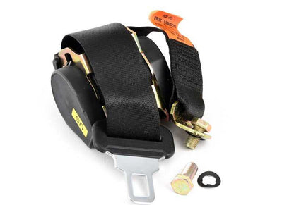 Cinturón trasero con bloqueo infantil OEM 72118200782 para BMW E34. Original BMW.