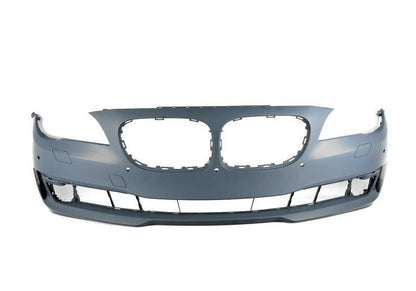 Parachoques delantero imprimado OEM 51117332264 para BMW F01, F02. Compatible con sensores PDC y Side View. Original BMW.