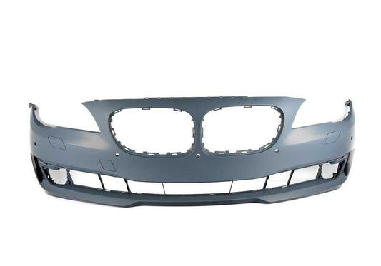 Parachoques delantero imprimado OEM 51117332264 para BMW F01, F02. Compatible con sensores PDC y Side View. Original BMW.