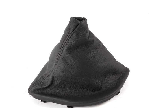 Recubrimiento de palanca de mando en cuero OEM 25117552506 para BMW Serie 5 E60, E61 (2003-2007). Original BMW.