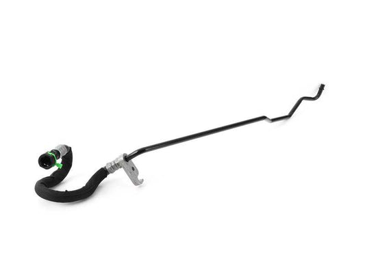 Tubería de refrigeración de aceite OEM 17227577643 para BMW E90, E91, E92, E84. Original BMW.