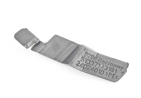 Junta de estanqueidad moldura pilar B izquierdo OEM 51337143181 para BMW E90, E90N, E91, E91N. Original BMW.