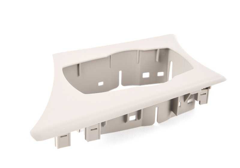Embellecedor central beige para unidad de control OEM 51169181075 para BMW E81, E82, E87N, E88. Original BMW.