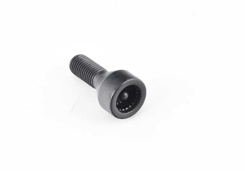 Wheel screw with OEM code 36136786483 for BMW E81, E82, E87, E88, E46, E90, E91, E92, E93, E60, E61, E63, E64, E85, E86 and Mini R50, R52, R53. Original BMW and Mini.